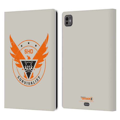 Tom Clancy's The Division 2 Logo Art Survivalist Leather Book Wallet Case Cover For Apple iPad Pro 11 M4/M5 2024/2025