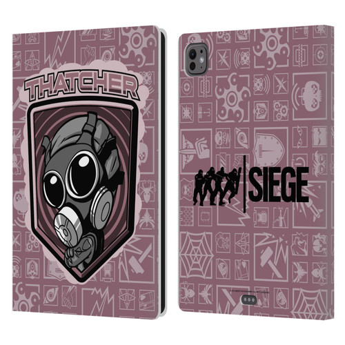 Tom Clancy's Rainbow Six Siege Chibi Operators Thatcher Leather Book Wallet Case Cover For Apple iPad Pro 11 M4/M5 2024/2025