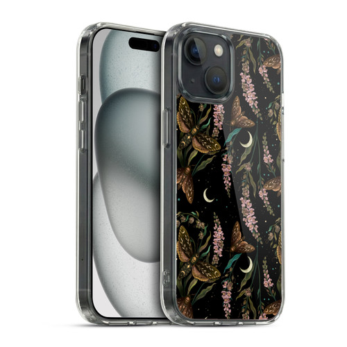Episodic Drawing Pattern Death Head Pattern Soft Gel Case for Apple iPhone 15 & MagSafe