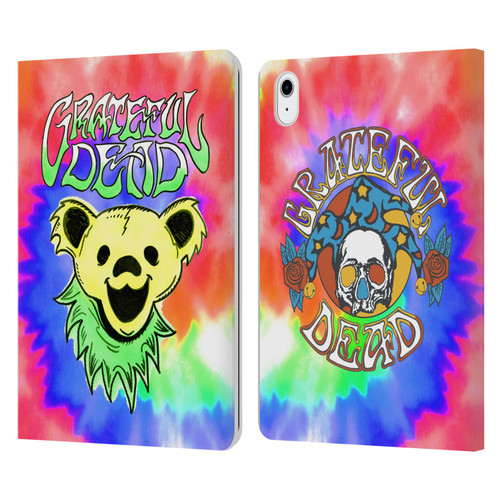 Grateful Dead Trends Bear Tie Dye Leather Book Wallet Case Cover For Apple iPad Air 11 2020/2022/2024/2025