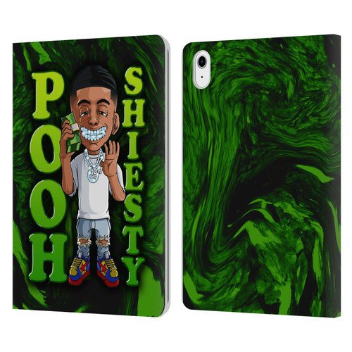 Pooh Shiesty Graphics Green Leather Book Wallet Case Cover For Apple iPad Air 11 2020/2022/2024/2025