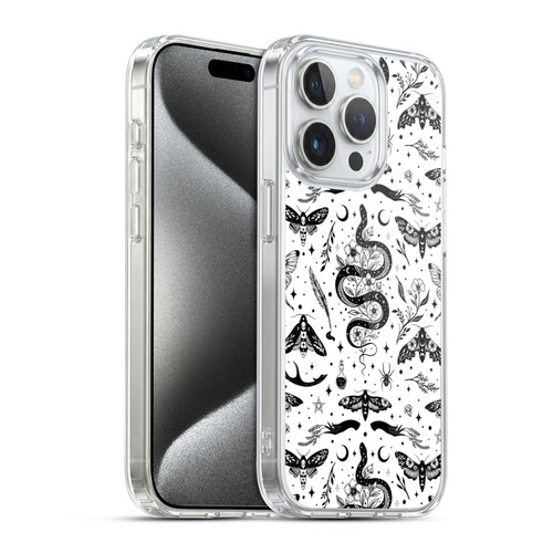 Episodic Drawing Pattern Flash Tattoo Soft Gel Case for Apple iPhone 15 Pro & MagSafe