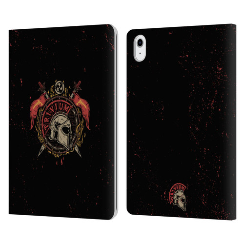 Trivium Graphics Knight Helmet Leather Book Wallet Case Cover For Apple iPad Air 11 2020/2022/2024/2025