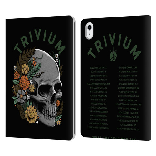Trivium Graphics Skelly Flower Leather Book Wallet Case Cover For Apple iPad Air 11 2020/2022/2024/2025