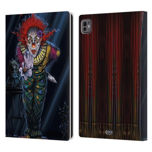 Vincent Hie Graphics Surprise Clown Leather Book Wallet Case Cover For Apple iPad Pro 11 M4/M5 2024/2025