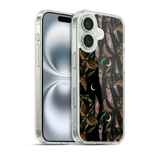 Episodic Drawing Pattern Death Head Pattern Soft Gel Case for Apple iPhone 16 & MagSafe