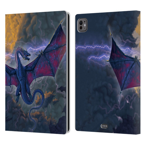 Vincent Hie Key Art Thunder Dragon Leather Book Wallet Case Cover For Apple iPad Pro 11 M4/M5 2024/2025