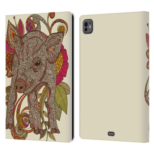 Valentina Animals And Floral Paisley Piggy Leather Book Wallet Case Cover For Apple iPad Pro 11 M4/M5 2024/2025