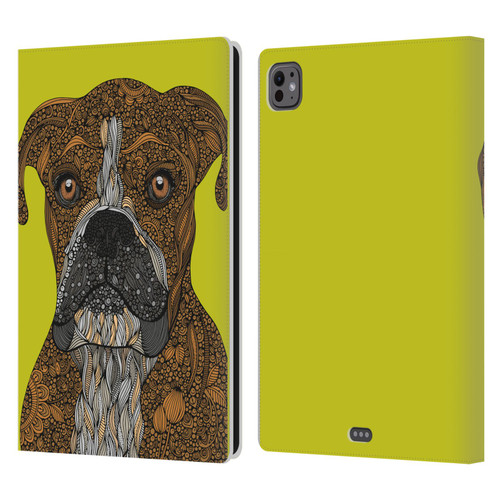 Valentina Dogs Boxer Leather Book Wallet Case Cover For Apple iPad Pro 11 M4/M5 2024/2025