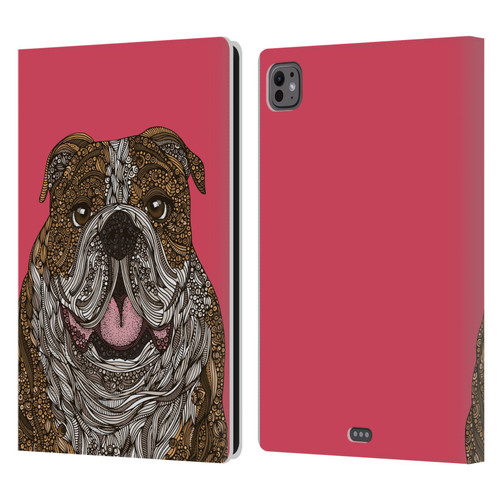 Valentina Dogs English Bulldog Leather Book Wallet Case Cover For Apple iPad Pro 11 M4/M5 2024/2025