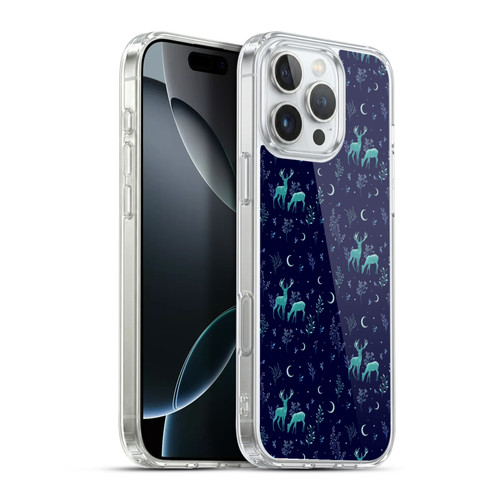 Episodic Drawing Pattern Deers In The Moonlight Soft Gel Case for Apple iPhone 16 Pro Max & MagSafe