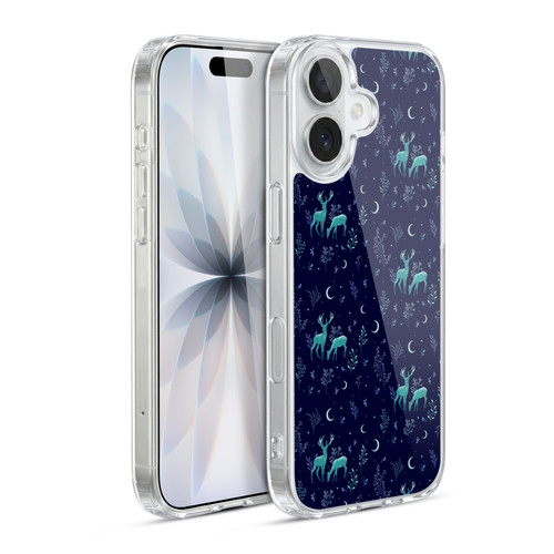 Episodic Drawing Pattern Deers In The Moonlight Soft Gel Case for Apple iPhone 17