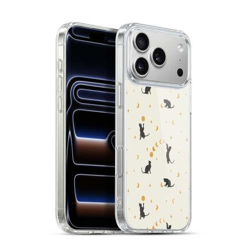 Episodic Drawing Pattern Cat And Moon Soft Gel Case for Apple iPhone 17 Pro Max