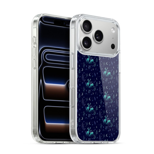 Episodic Drawing Pattern Deers In The Moonlight Soft Gel Case for Apple iPhone 17 Pro