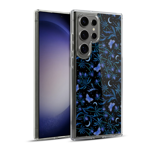 Episodic Drawing Pattern Blue Thistle Soft Gel Case for Samsung Galaxy S23 Ultra 5G & MagSafe