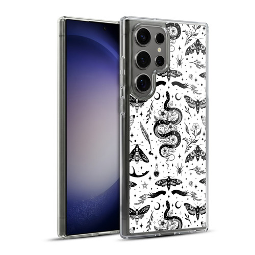 Episodic Drawing Pattern Flash Tattoo Soft Gel Case for Samsung Galaxy S23 Ultra 5G & MagSafe