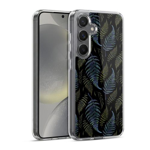 Episodic Drawing Pattern Leaves Soft Gel Case for Samsung Galaxy S24 5G & MagSafe