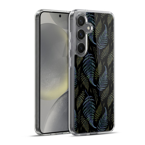 Episodic Drawing Pattern Leaves Soft Gel Case for Samsung Galaxy S24+ 5G & MagSafe