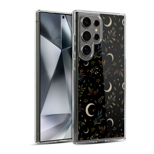 Episodic Drawing Pattern Crescent Moon Soft Gel Case for Samsung Galaxy S24 Ultra 5G & MagSafe