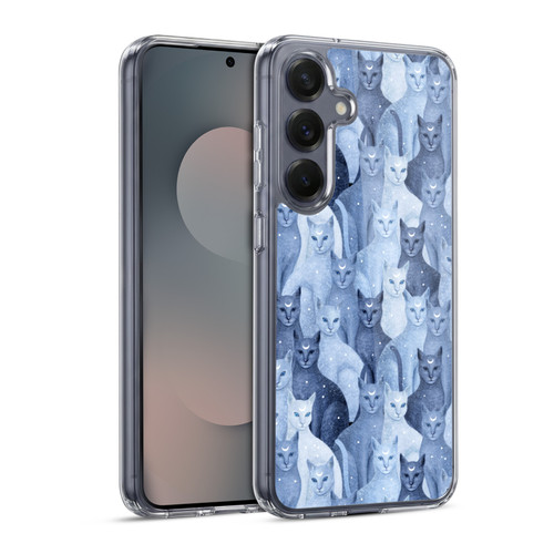 Episodic Drawing Pattern Cats Soft Gel Case for Samsung Galaxy S25 & MagSafe