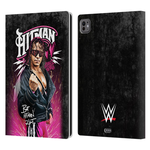 WWE Bret Hart Hitman Graphics Leather Book Wallet Case Cover For Apple iPad Pro 11 M4/M5 2024/2025