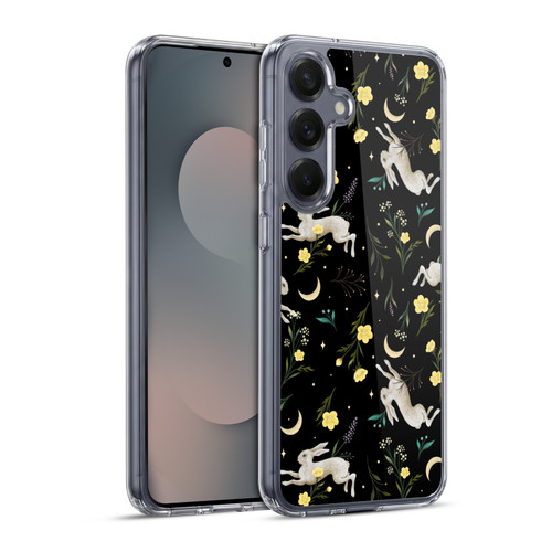 Episodic Drawing Pattern Bunny Night Soft Gel Case for Samsung Galaxy S25+ & MagSafe