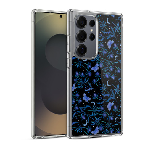 Episodic Drawing Pattern Blue Thistle Soft Gel Case for Samsung Galaxy S25 Ultra & MagSafe