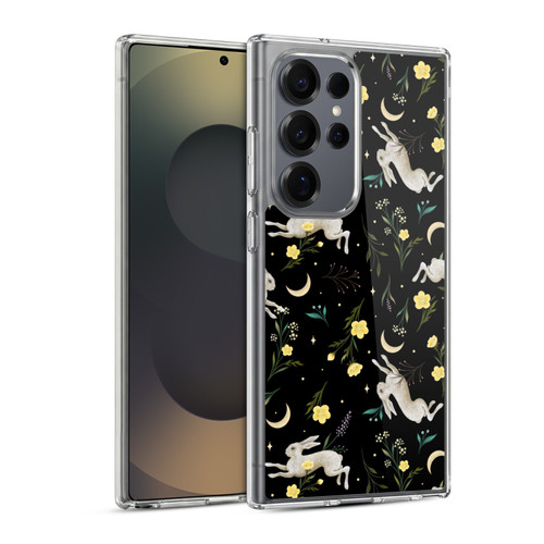 Episodic Drawing Pattern Bunny Night Soft Gel Case for Samsung Galaxy S25 Ultra & MagSafe