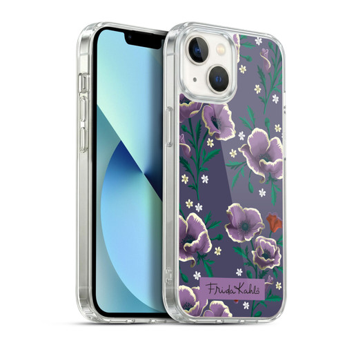 Frida Kahlo Flowers Purple Soft Gel Case for Apple iPhone 13