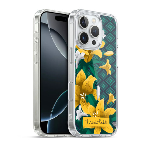 Frida Kahlo Flowers Yellow Lilies Soft Gel Case for Apple iPhone 16 Pro & MagSafe