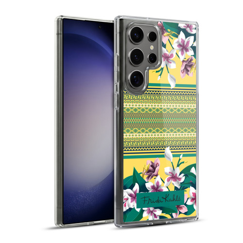 Frida Kahlo Flowers Tribal Plumeria Soft Gel Case for Samsung Galaxy S23 Ultra 5G & MagSafe