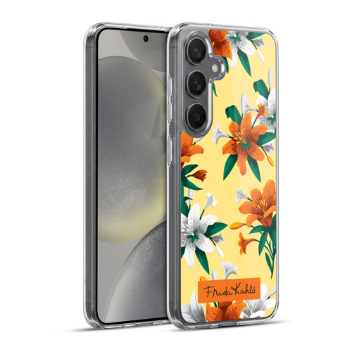 Frida Kahlo Flowers Orange Lilies Soft Gel Case for Samsung Galaxy S24+ 5G & MagSafe
