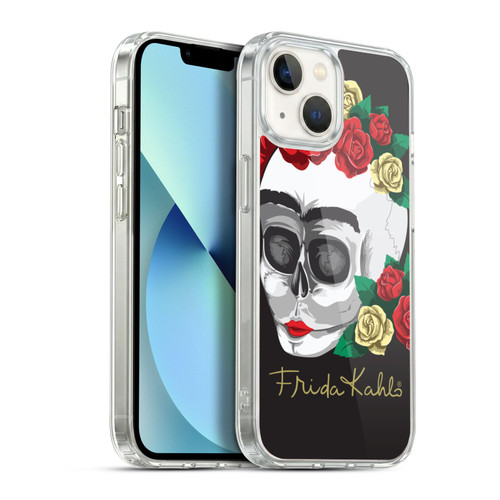 Frida Kahlo Roses Skull Soft Gel Case for Apple iPhone 13