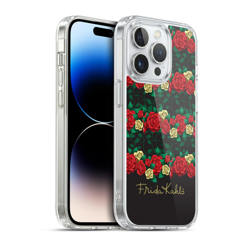 Frida Kahlo Roses Stripes Soft Gel Case for Apple iPhone 13 Pro & MagSafe