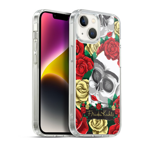 Frida Kahlo Roses Pair Skull Soft Gel Case for Apple iPhone 14