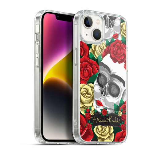 Frida Kahlo Roses Pair Skull Soft Gel Case for Apple iPhone 14 Plus & MagSafe