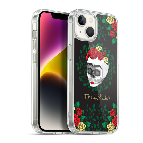 Frida Kahlo Roses Skull Bloom Soft Gel Case for Apple iPhone 14 Plus & MagSafe