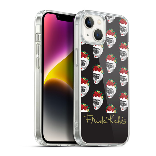 Frida Kahlo Roses Skull Pattern Soft Gel Case for Apple iPhone 14 Plus & MagSafe