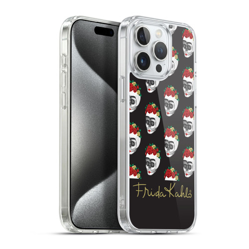 Frida Kahlo Roses Skull Pattern Soft Gel Case for Apple iPhone 15 Pro Max & MagSafe