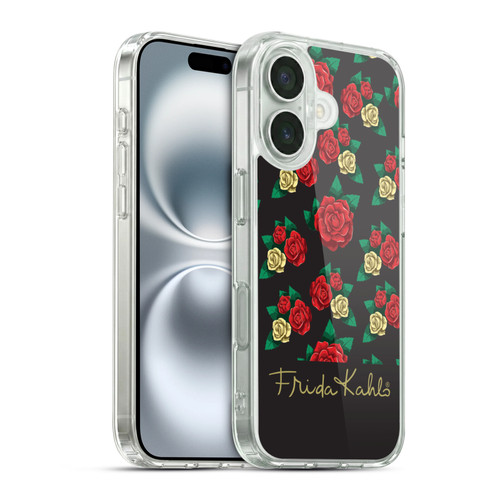 Frida Kahlo Roses Pattern Soft Gel Case for Apple iPhone 16 & MagSafe