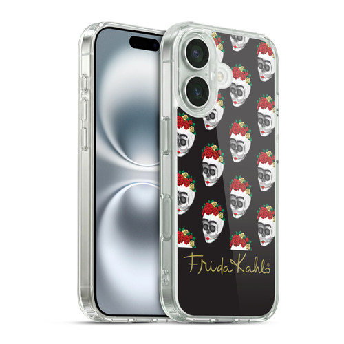 Frida Kahlo Roses Skull Pattern Soft Gel Case for Apple iPhone 16 & MagSafe