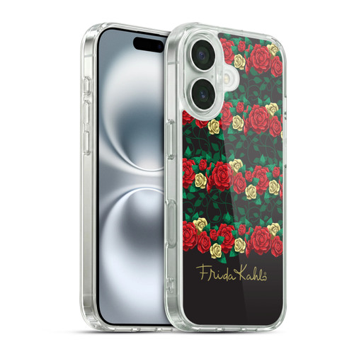 Frida Kahlo Roses Stripes Soft Gel Case for Apple iPhone 16 & MagSafe