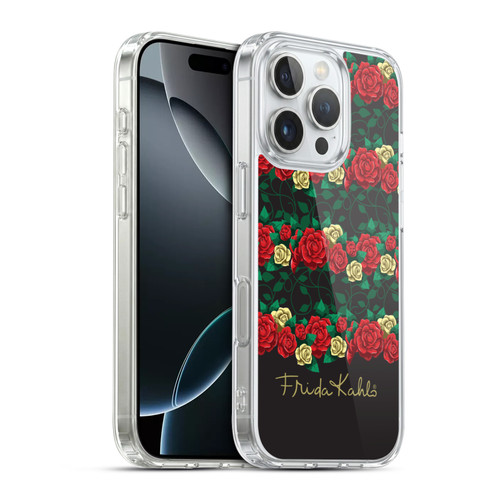 Frida Kahlo Roses Stripes Soft Gel Case for Apple iPhone 16 Pro & MagSafe
