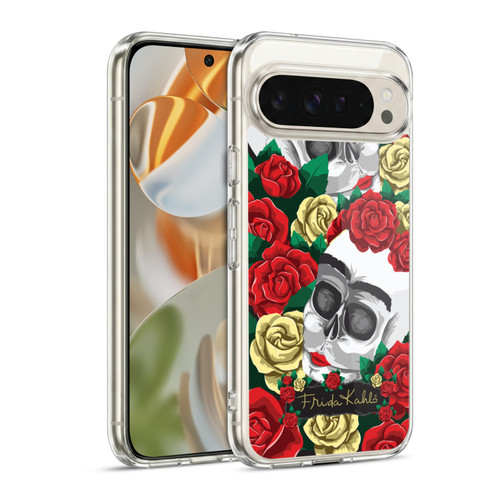 Frida Kahlo Roses Pair Skull Soft Gel Case for Google Pixel 9 / Pixel 9 Pro