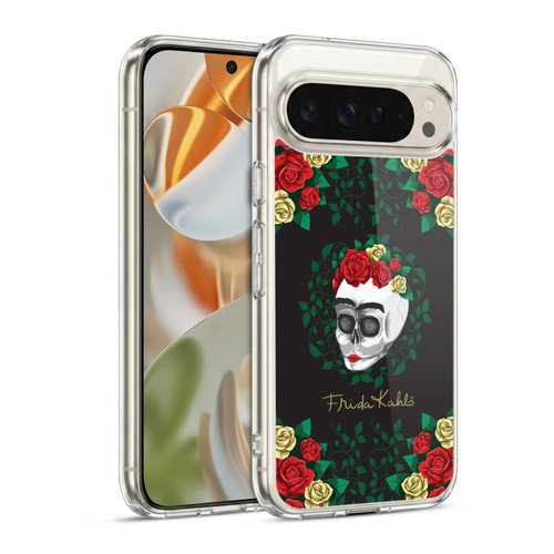 Frida Kahlo Roses Skull Bloom Soft Gel Case for Google Pixel 9 / Pixel 9 Pro