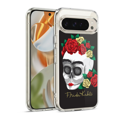 Frida Kahlo Roses Skull Soft Gel Case for Google Pixel 9 / Pixel 9 Pro
