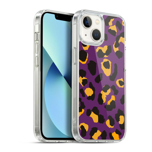Haroulita Animal Prints Purple Soft Gel Case for Apple iPhone 13