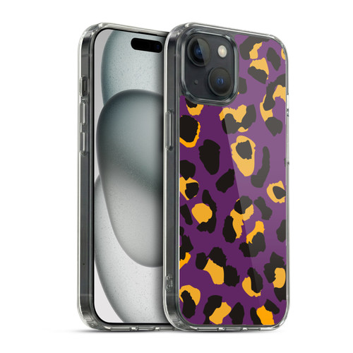 Haroulita Animal Prints Purple Soft Gel Case for Apple iPhone 15 & MagSafe