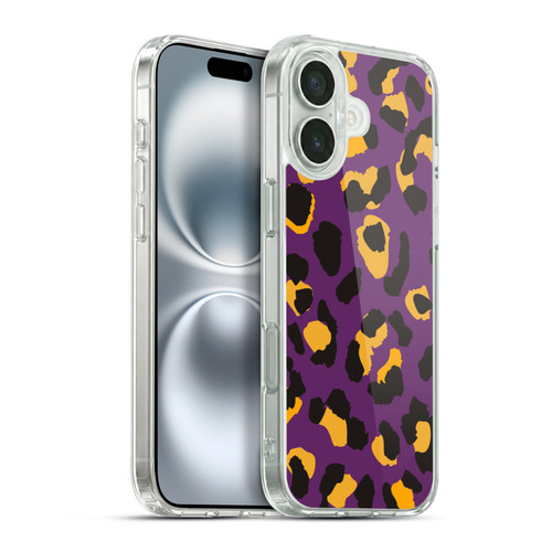 Haroulita Animal Prints Purple Soft Gel Case for Apple iPhone 16 Plus & MagSafe