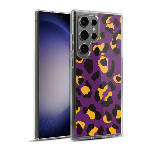 Haroulita Animal Prints Purple Soft Gel Case for Samsung Galaxy S23 Ultra 5G & MagSafe